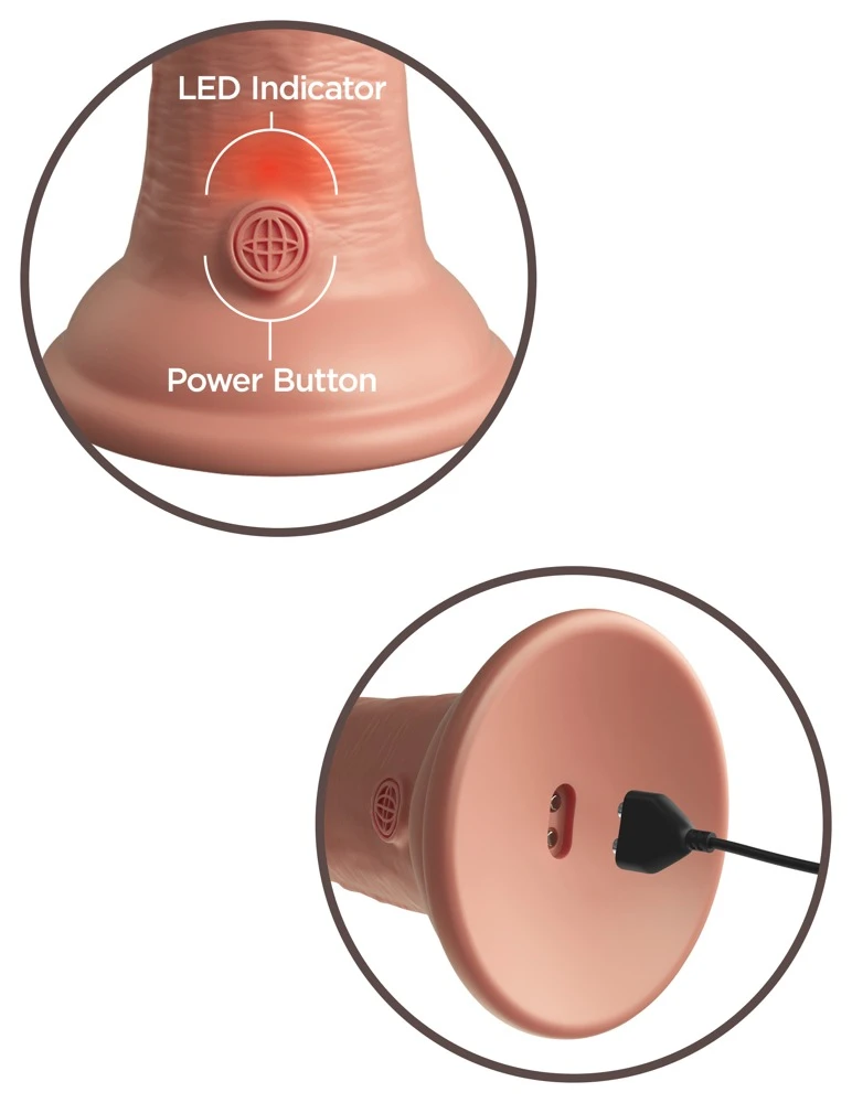 KCE 6 Zoll DD Vibrating Cock DD Vibrator in lebensechter Penisoptik