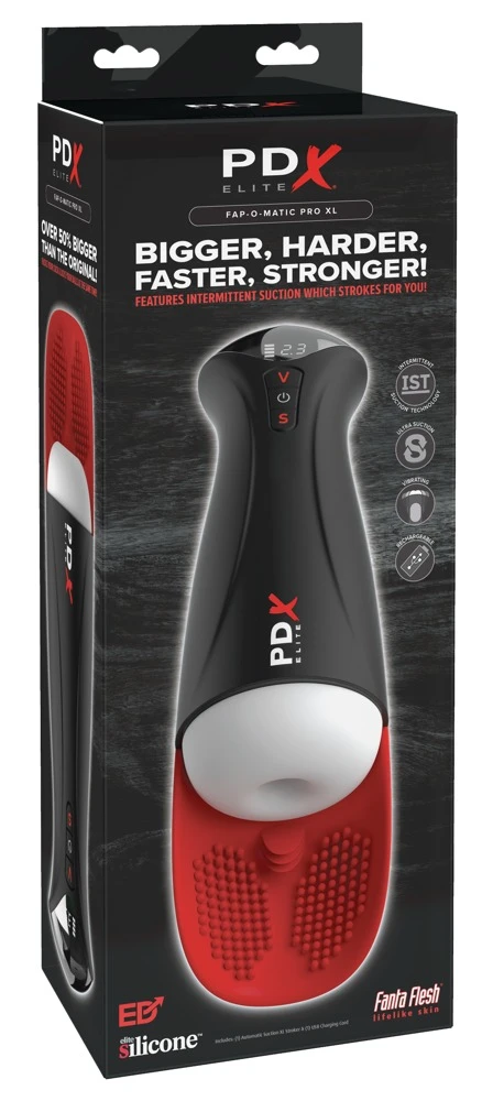 PDXE Fap-O-Matic Pro XL White, Intensive Penismassage mit Hyper Pulse für Hoden: Der Fuck-O-Matic Pro XL sorgt für maximale Stimulation und volle Kontrolle