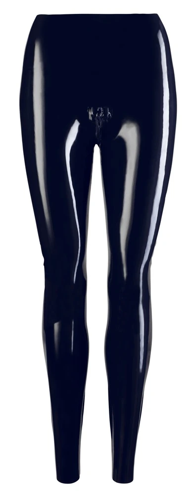 Latex Leggings mit 3-Wege-Reißverschluss in glänzenden schwarz. Latex Leggings mit 3-Wege-Reißverschluss in glänzenden schwarz.