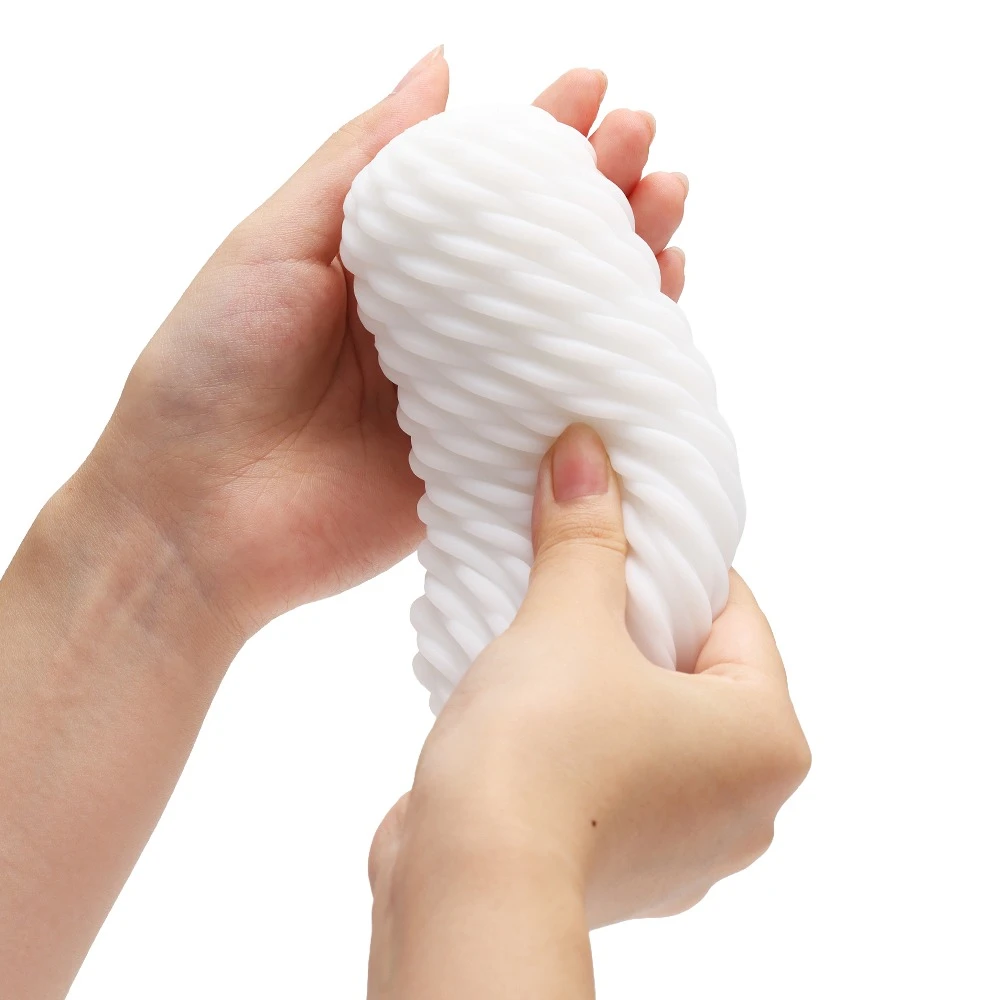 Tenga 3Dx FLOW, TENGA 3Dx FLOW Wiederverwendbarer Masturbator Softmasturbator 3D Reliefstruktur elastisches Material Handjob Toy inkl. Gleitgel