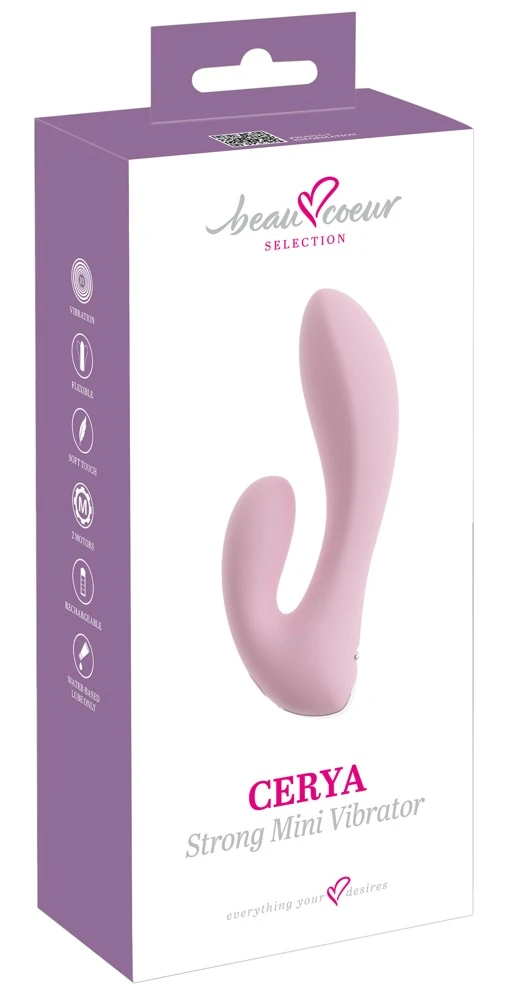 beau coeur Cerya Strong Mini V, CERYA Strong Mini-Rabbitvibrator von beau cœur – kraftvolle Dualstimulation mit 2 Motoren, 10 Vibrationsmodi & intensiven Power-Vibes für tiefe, explosive Lustmomente