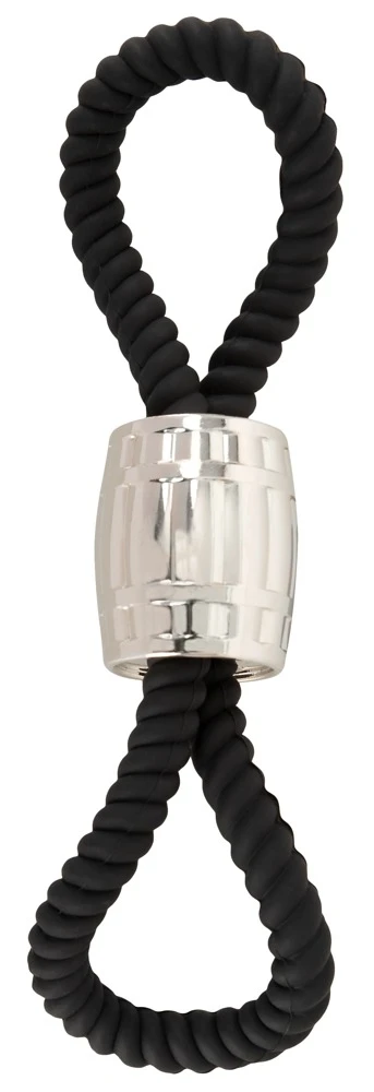 Rebel Heavy Rope Cock Strap 2L, Robuste Penis-/Hoden-Doppelschlaufe im Seil-Design mit 87 g Schiebegewicht – für aufregende Tragevarianten & intensiven Grip