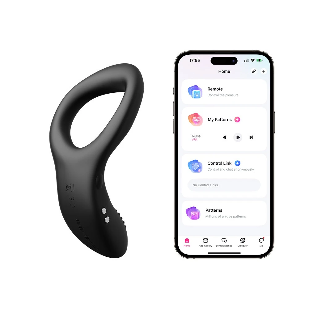 Diamo, Lovense Diamo Vibro-Penisring mit tiefen Vibrationen für prickelndes Spiel allein & zu zweit