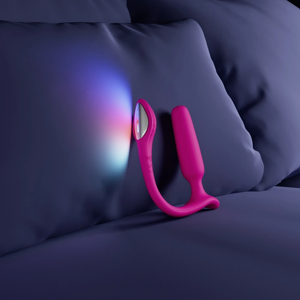 Lovense Lush Anal Vibro-Plug superleise mit App-Steuerung, kraftvolle 7500 Vibrationen pro Minute, LED-Lichtshow, wasserdichtes Silikon für intensiven Backdoor-Spaß und diskrete Kontrolle