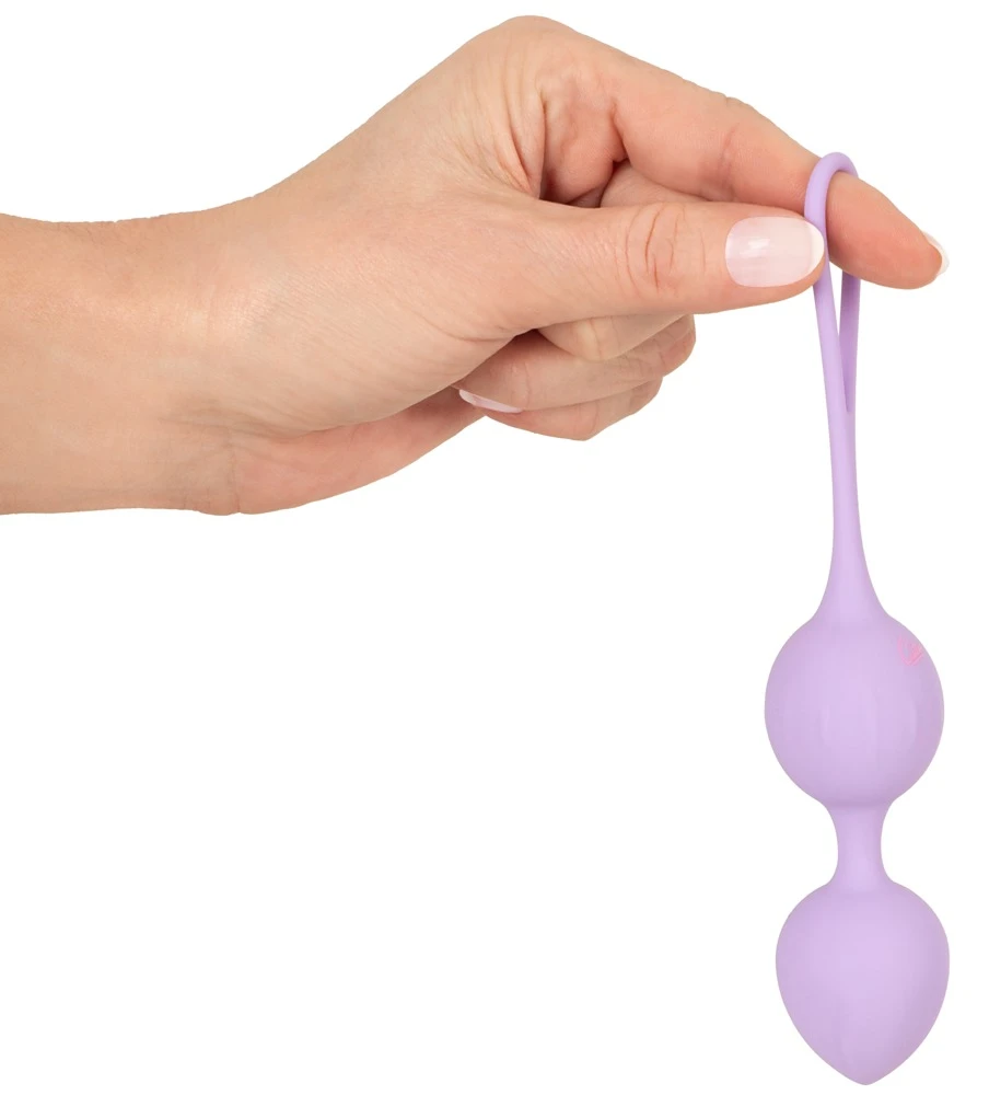 Cuties Love Balls Purple, Double Love Balls Liebeskugeln für Beckenboden-Training mit schwingenden Innenkugeln diskret laufleise 68 g Intimtrainer Cuties