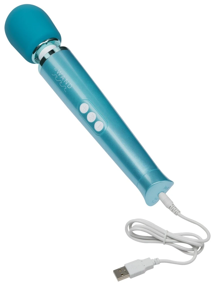 Le Wand Dive, Ozeanblauer Luxus-Massager Dive von le WAND –Wasserdicht, 20 Modi, Soft Touch-Kopf, ideal für Solo- und Paarmassagen