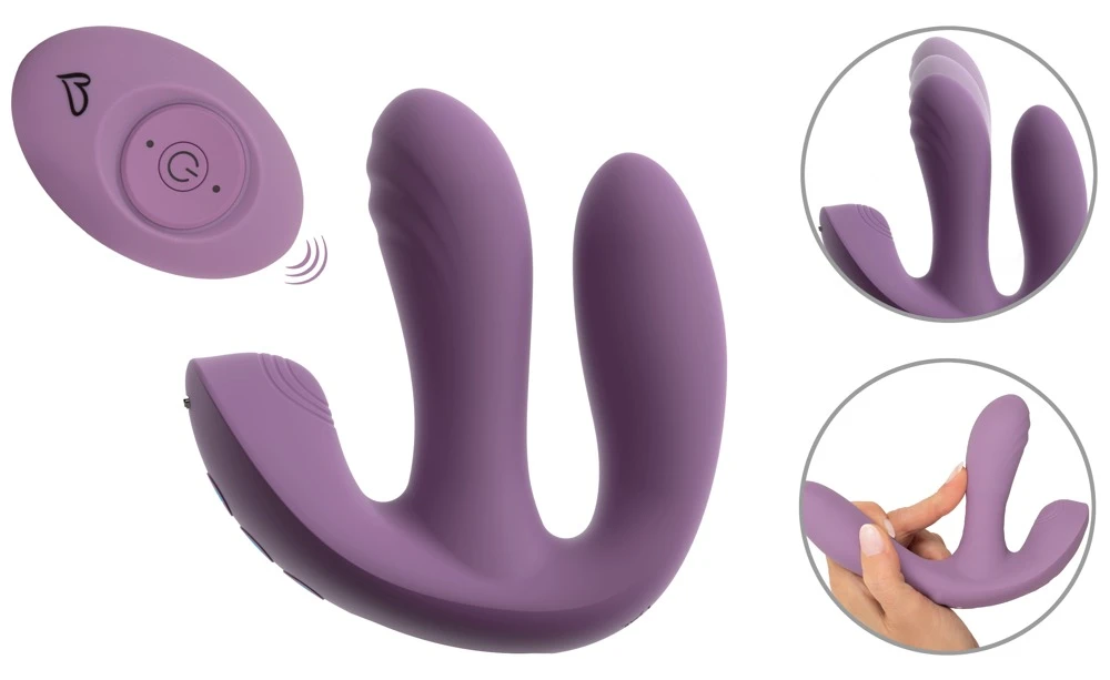 beau coeur Mireva RC Triple, MIREVA RC Triple Hands-Free Vibrator – 3 Power-Motoren für vaginale, klitorale & anale Lust mit stoßender Tiefenfunktion und Fernbedienung