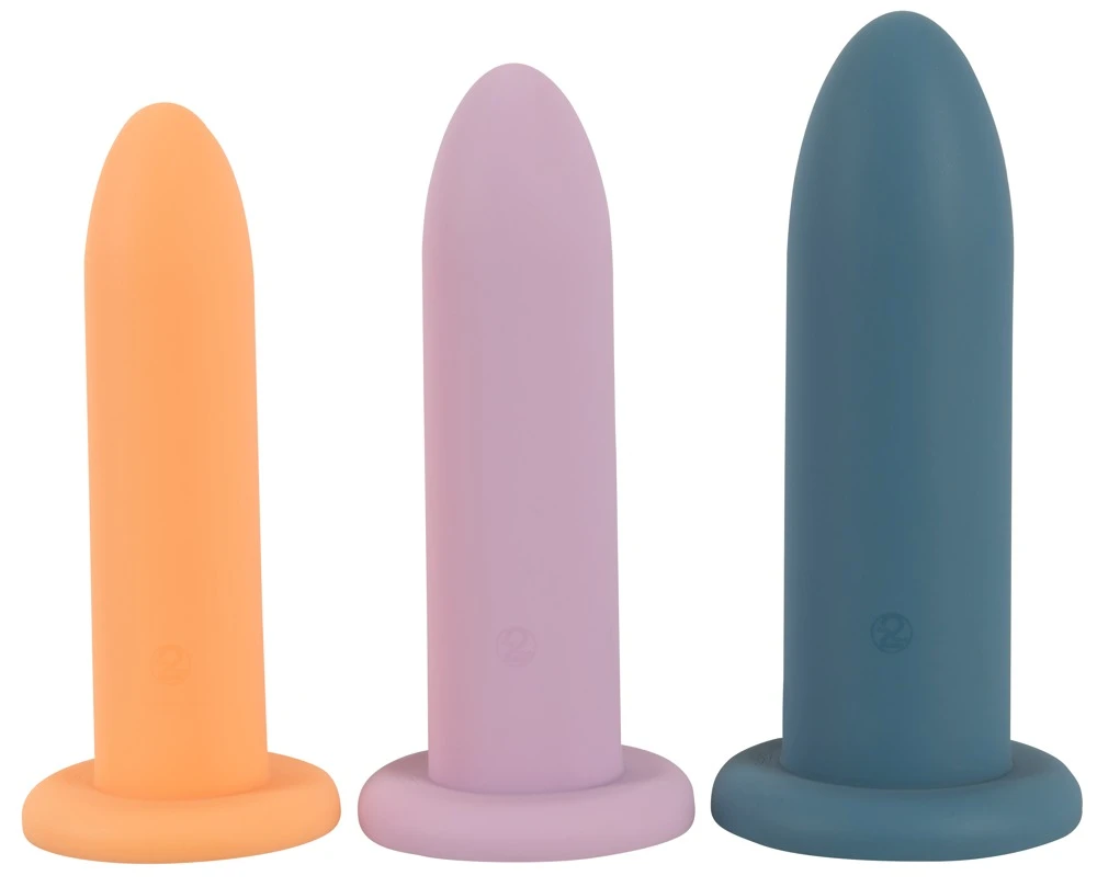 Three In A Row Training Set, Dildo-Set Three in a Row – 3 massive XL-Silikon-Dildos in Pastellfarben mit starkem Saugfuß, biegsam, flexibel und perfekt für erfahrene Nutzer:innen