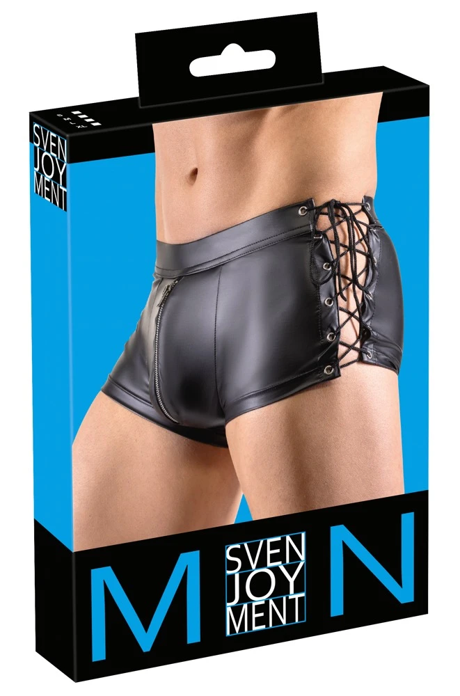 Betonende eng geschnittene Pants von Svenjoyment aus leichtem Stretchmaterial mit trendigem matten Finish.