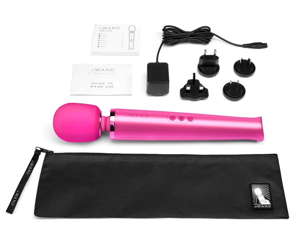 Le Wand Massagestab inkl. Strukturaufsatz 20 Vibrationsmodi in 10 Intensitäten