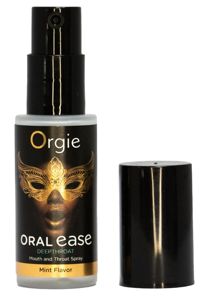 Oral Ease Deepthroat 15 ml, Orgie Oral Ease Deepthroat Spray mit Minzgeschmack für entspannten Oralsex und angenehm frisches Gefühl im Mund