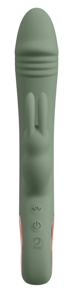 Slim Rabbit Olive, Slim Rabbit Olive von You2Toys: Stilvolles Design, doppelte Stimulation und 10 Vibrationsmodi für sinnliche Momente