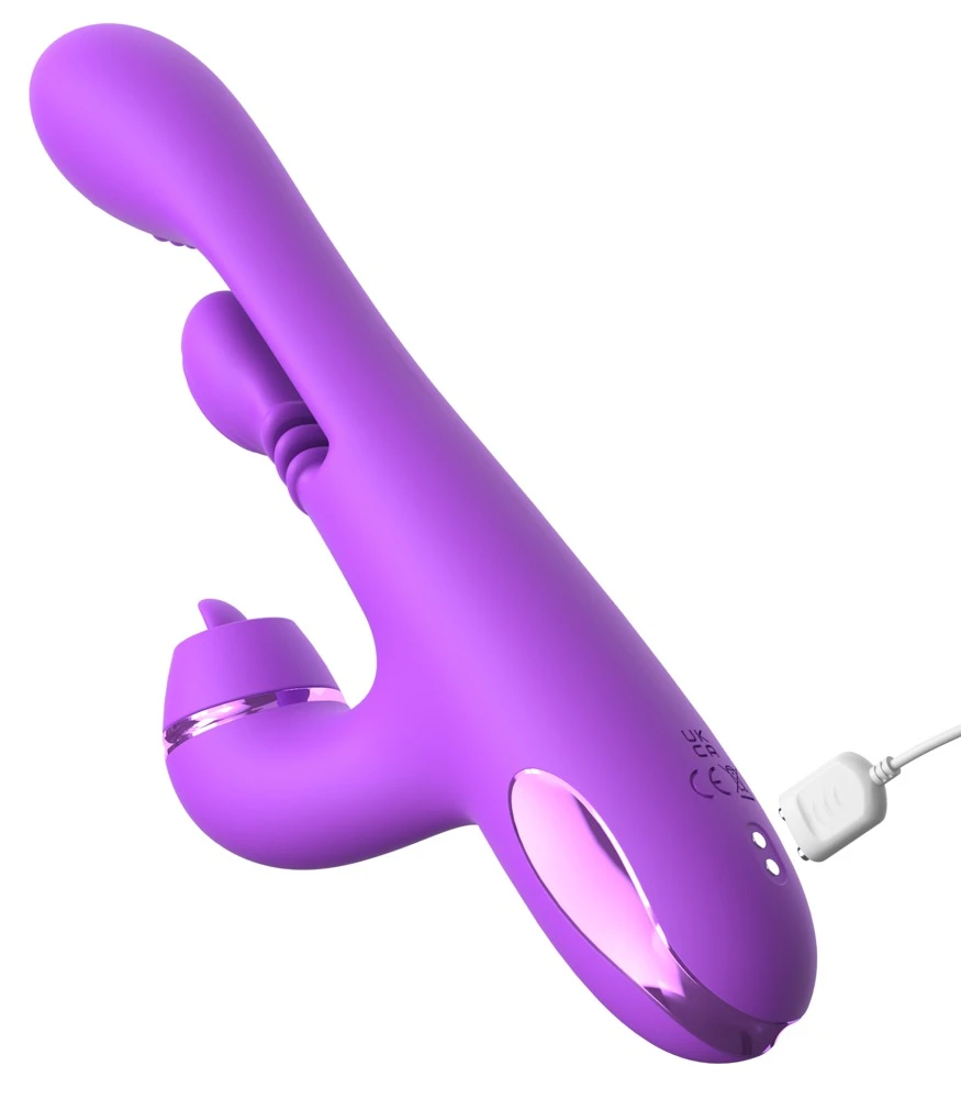 FFH IntiMotion Pulse Pro Purpl, Highspeed-Lust an der Klitoris: Der FlickerFlow-Stimulator mit flackernder Zunge, weichen Noppen oder Kugel trifft jeden Nerv, gleich dreifach!