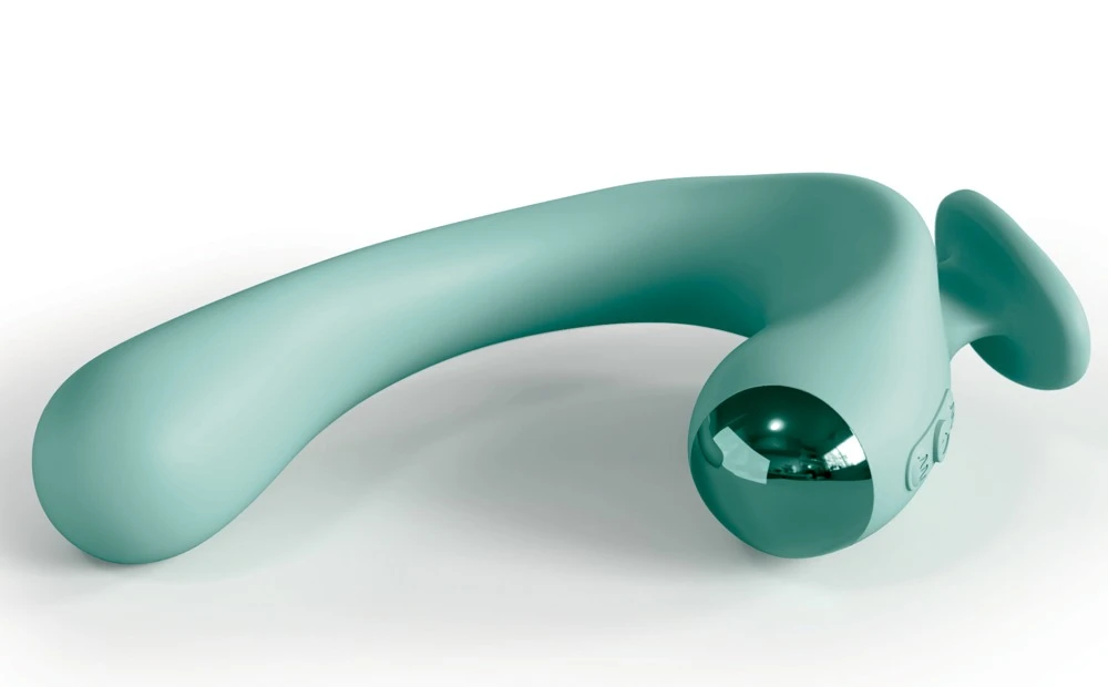 JJ Reflexx Rabbit 2, Biegsamer Doppelvibrator Reflexx Rabbit 2: Wärmefunktion, 10 Vibrationsmodi & flexibler 2-Finger-Griff für maximale Stimulation