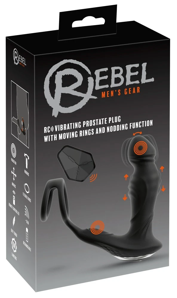 RC Vibrating Prostate Plug Nod, Doppelte Stimulation: Vibration, Ringe & Nodding für heiße Anal-Momente