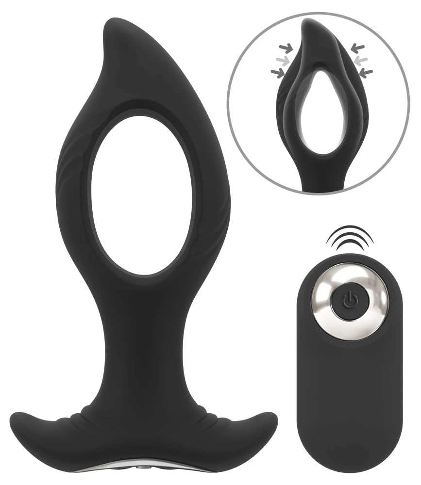 ANOS RC Butt plug with hole, RC Butt Plug mit Fernbedienung: Intensiver Analspaß mit 10 Vibrationsmodi und einzigartigem Design!