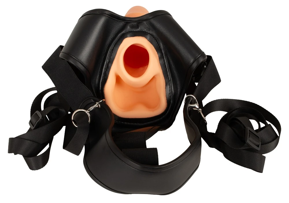 Realistixxx Strap-On Hollow, realistixxx Strap On Hollow – Aufreizender Strap-on mit hohlem Silikondildo zur Penisverlängerung, verstellbarem String für Pegging und Rollenspiele