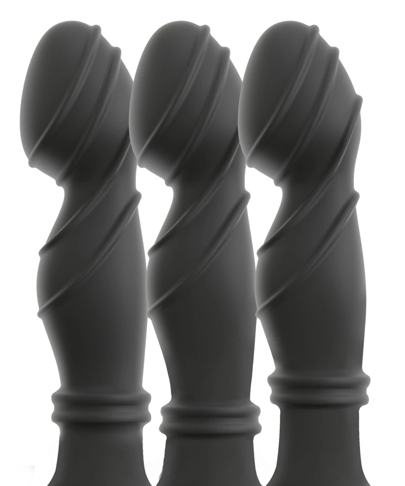 ANOS Moving Rings Butt Plug, ANOS Prostata-Vibrator mit 2 Motoren – intensiver P-Punkt- und Rimming-Genuss durch bewegliche Ringe, 10 Vibrationsmodi und reizstrukturierte Rillenspitze für anales Vergnügen der Extraklasse