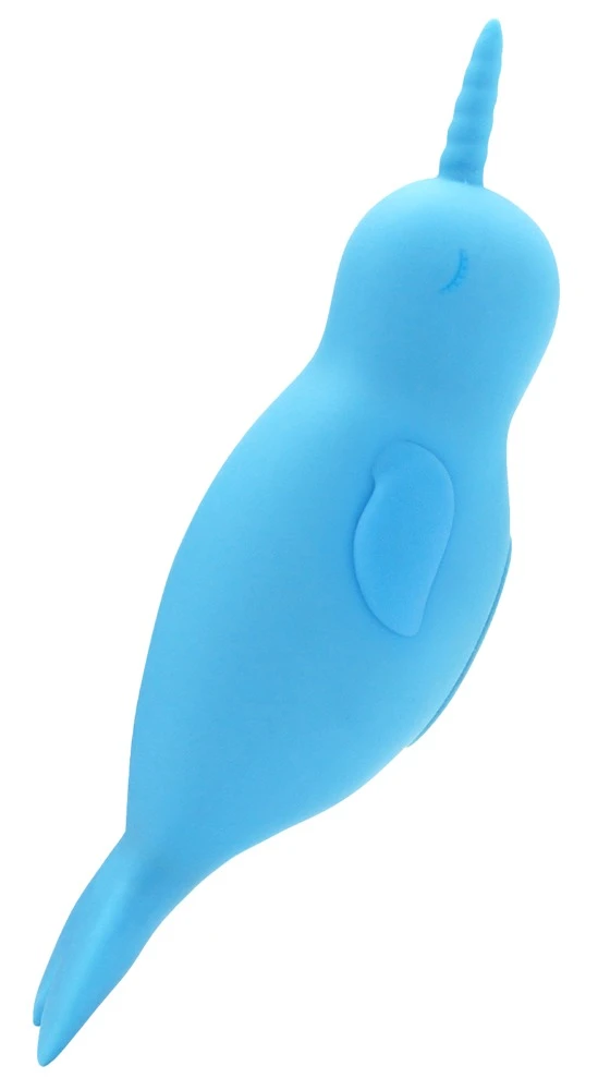 Unihorn of the Sea-The Narwhal, Unihorn Narwhal Klitoris-Vibrator – beidseitig nutzbares Lust-Toy mit flatternder Schwanzflosse & vibrierendem Horn für intensive, verspielte Stimulation in 10 kraftvollen Modi