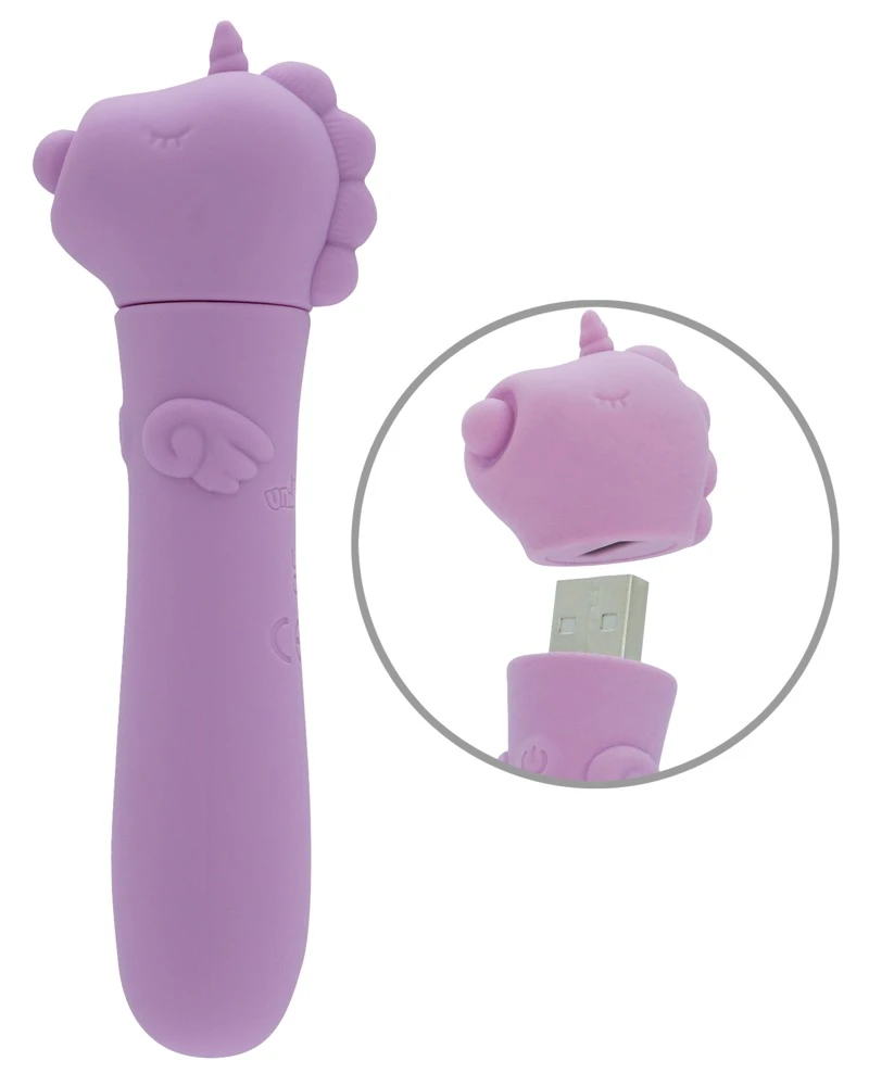Unihorn USB Karma Lilac,  Unihorn Minivibrator USB Karma Lilac – süßes Einhorn-Toy mit 10 intensiven Vibrationsmodi, kraftvoller USB-Power, handlich, soft und ideal für heiße Solo- oder Paarmomente