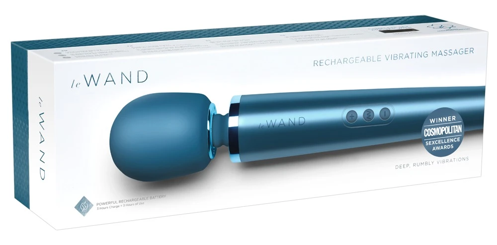 Le Wand Massagestab inkl. Strukturaufsatz 20 Vibrationsmodi in 10 Intensitäten