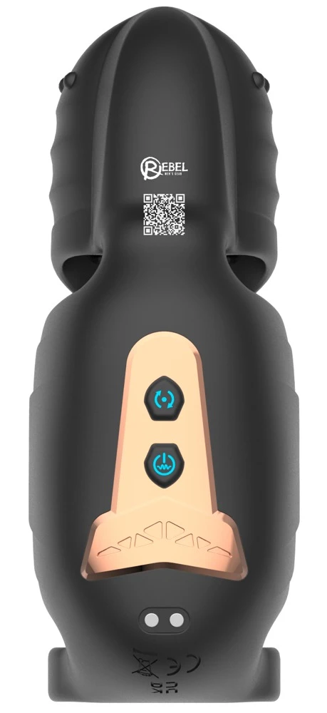Rebel Cock Vibrator w Glans St, Rebel Masturbator mit Eichel-Stimulator – erotischer Cock Vibrator mit 10 Vibrations- & Bewegungsmodi für intensive Höhepunkte