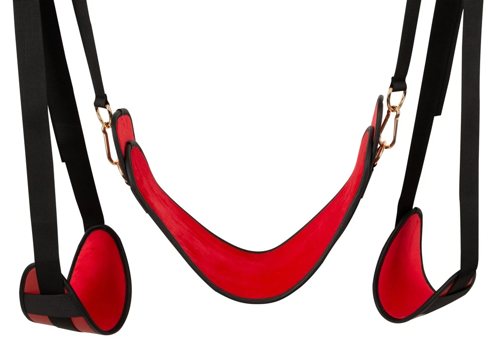 Bad Kitty Door Swing, Bad Kitty Türschaukel Deluxe mit Lederimitat & Gold-Details für schwebende Liebesstellungen komfortabel