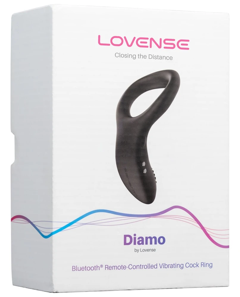 Diamo, Lovense Diamo Vibro-Penisring mit tiefen Vibrationen für prickelndes Spiel allein & zu zweit