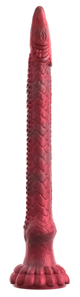 Beasty Cocks The Enormous Eel, Beasty Cocks Enormous Eel Dildo 65,5 cm mit Saugfuß Schlangenfisch-Design Metallic-Optik strukturierter XL Dildo für intensives Vergnügen