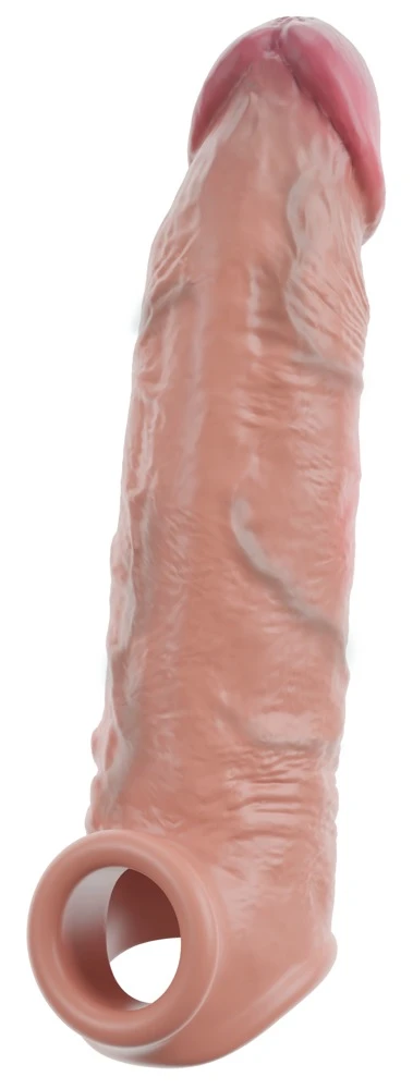 Realistixxx Extension Sleeve, Penishülle mit Hodenring aus Silikon – Realistische Verlängerung um 6,5 cm, mehr Umfang, elastische Passform und sicherer Halt für intensivere Momente