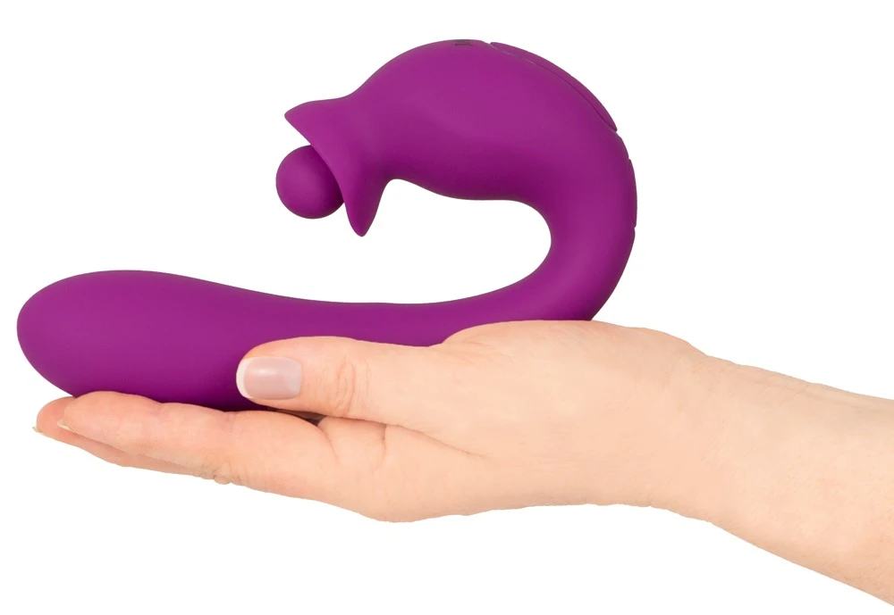 Javida 2F Vibrator Double Rota, Vibrator mit Doppelrotation für intensive G-Punkt- und Klitorisstimulation, 10 Modi und getrennte Steuerung von Javida
