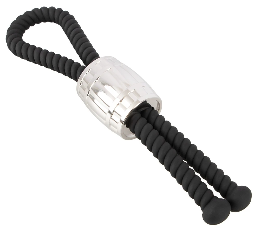 Rebel Heavy Rope Cock Strap, Schwarze Heavy Rope Cock Strap von Rebel: Anpassbare Penis-/Hodenschlaufe mit 84 g schwerem Metall-Schieberegler Rebel Heavy Rope Cock Strap, Schwarze Heavy Rope Cock Strap von Rebel: Anpassbare Penis-/Hodenschlaufe mit 84 g schwerem Metall-Schieberegler