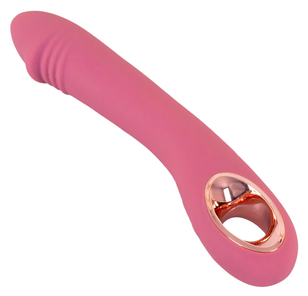 Slim G-Spot Rose, Eleganz trifft Lust: G-Punkt-Vibrator Slim G-Spot Rose mit 10 Vibrationsmodi, wasserdicht und aus weichem Silikon