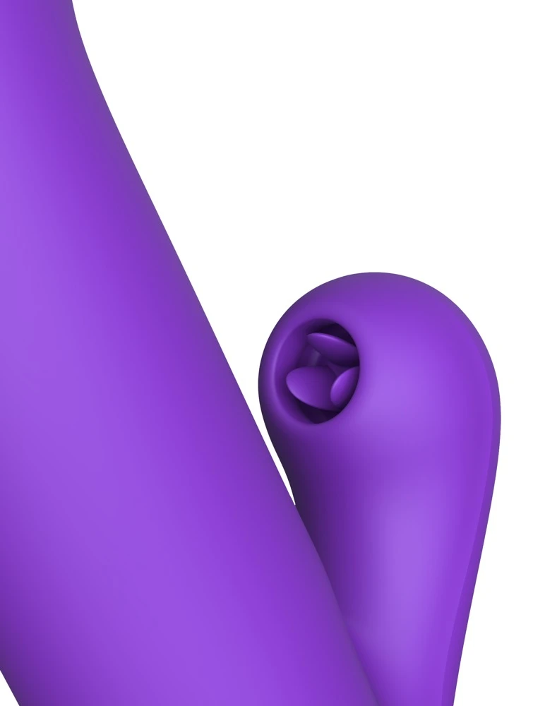 FFH Super SoniX Thruster Purpl, Rabbitvibrator mit Stoß-Funktion, Vibro-Zungen für Klitoris, 3 Motoren, 700 Stöße/Min, 7 Modi, Silikon, Tastensperre