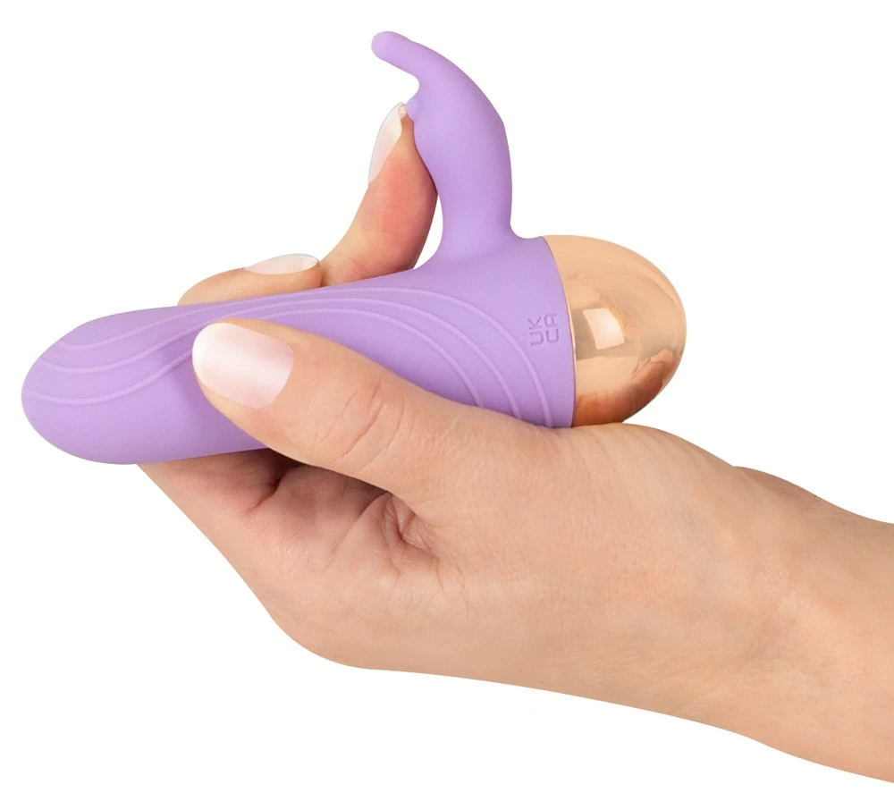 Cuties Soft Purple, Mini Rabbit Vibrator sexy Reizwäsche Dual Density Silikon 10 Vibrationsmodi verwöhnt Vagina & Klitoris gleichzeitig Cuties