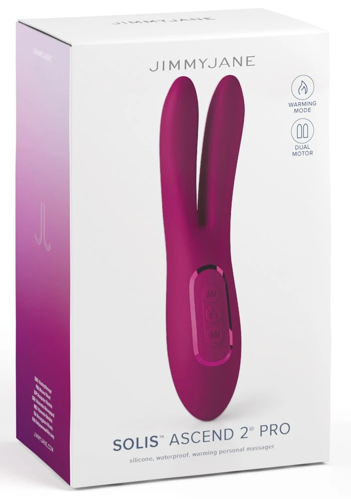 JJ Solis Ascend 2 PRO, Solis Ascend 2 PRO: Flexibler Silikon-Vibrator mit Wärmefunktion und 2 Motoren für intensive, individuelle Stimulation!