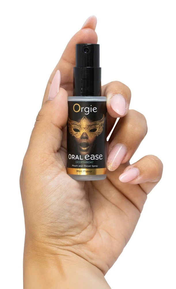 Oral Ease Deepthroat 15 ml, Orgie Oral Ease Deepthroat Spray mit Minzgeschmack für entspannten Oralsex und angenehm frisches Gefühl im Mund