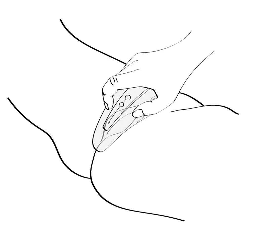 Luxuriöser Auflegevibrator Obi von Shunga im durchdachten eleganten Design mit flexibler Spitze.