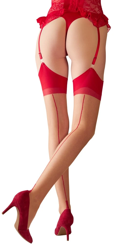 Cottelli Klassische Eleganz zum Anclipsen: Verführerische Straps-Strümpfe mit raffinierten Details