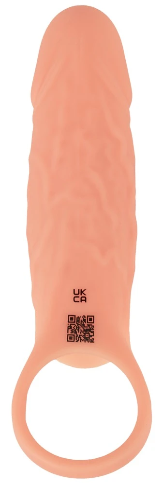 Realistixxx Penis Sleeve Close, Vibro-Penissleeve mit Hodenring 10 Vibrationsmodi, vergrößert den Umfang und unterstützt die Erektion für intensiven Genuss.