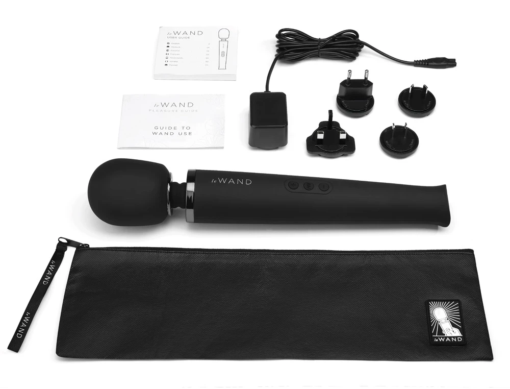 Le Wand Massagestab inkl. Strukturaufsatz 20 Vibrationsmodi in 10 Intensitäten