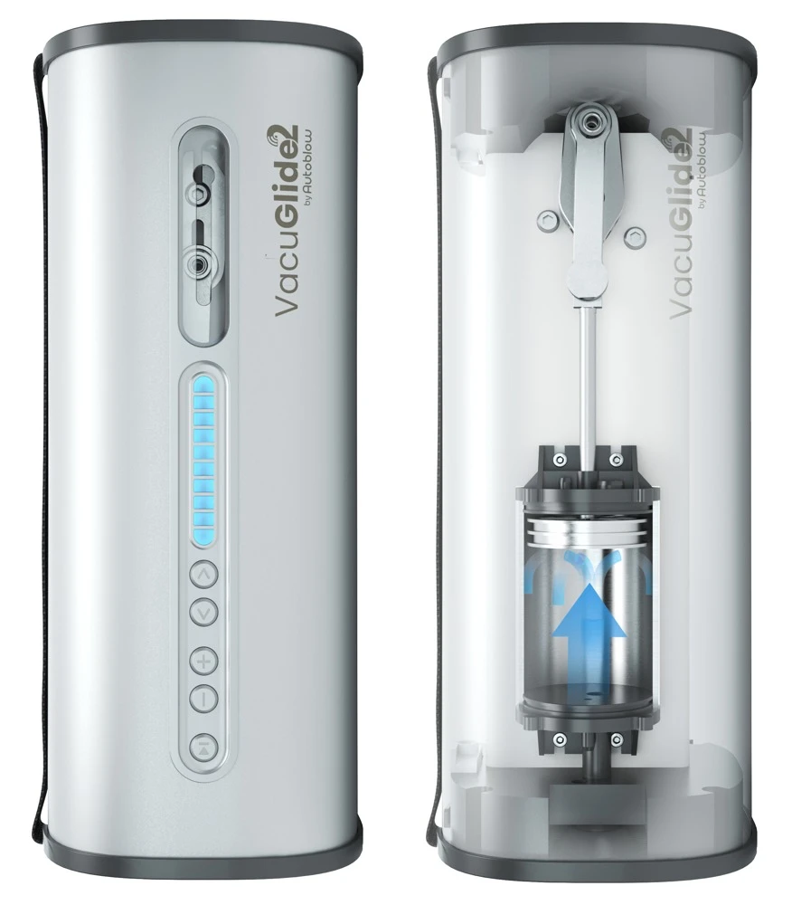 VacuGlide 2 vollautomatischer Hand- und Blowjob-Masturbator mit App-Steuerung, synchronisierten Videos, starker Saugkraft und variabler Intensität für realistische Penismassage auf Knopfdruck