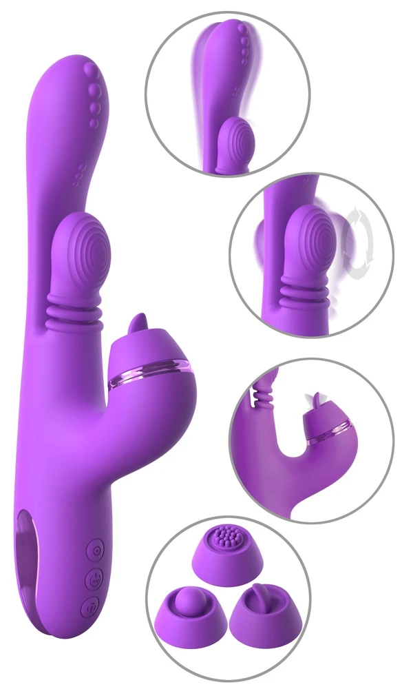 FFH IntiMotion Pulse Pro Purpl, Highspeed-Lust an der Klitoris: Der FlickerFlow-Stimulator mit flackernder Zunge, weichen Noppen oder Kugel trifft jeden Nerv, gleich dreifach!