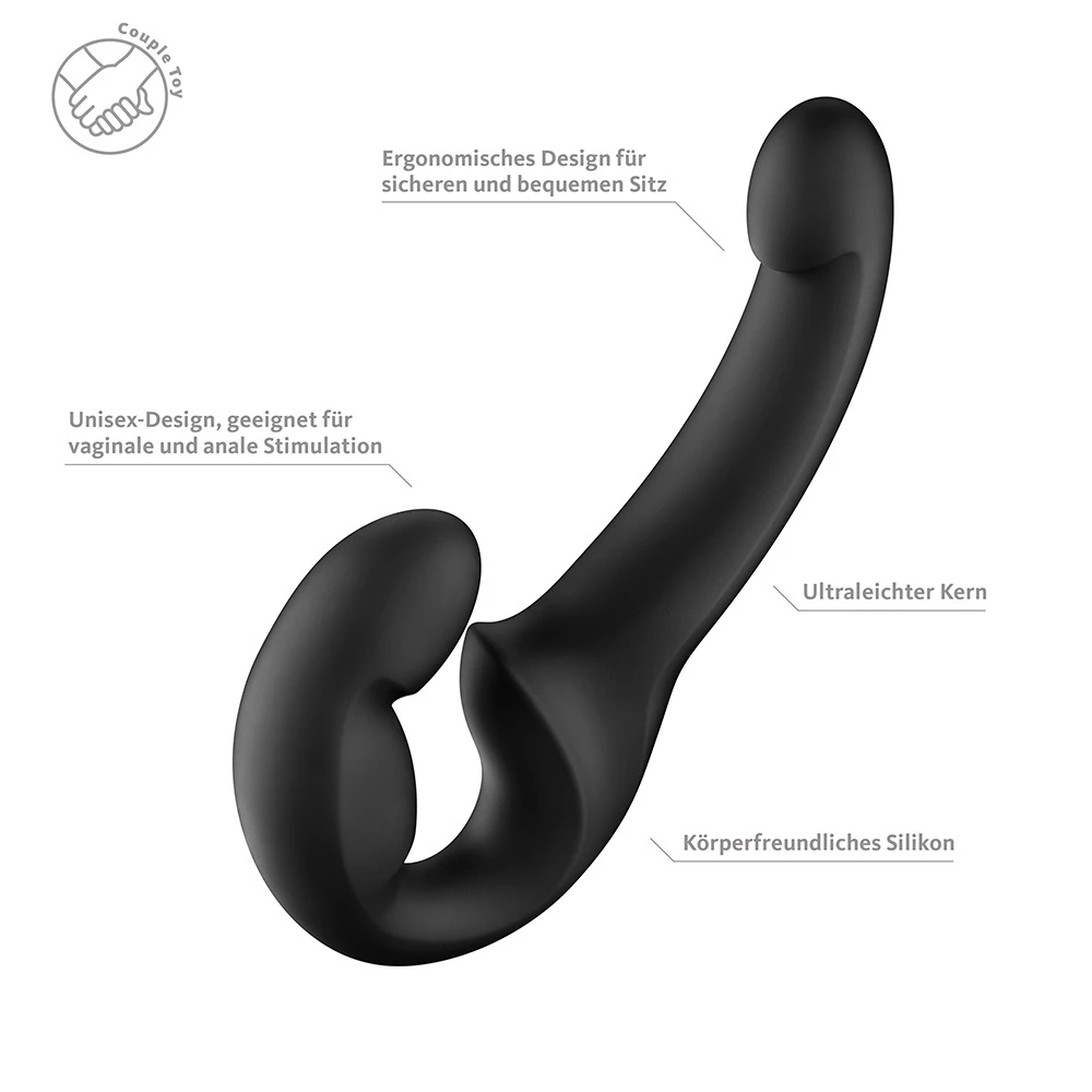 Share Lite Blackberry, Fun Factory SHARE LITE ultraleichter Doppeldildo gurtlos für Pegging Rollenspiele G/P-Punkt gebogen flexibel