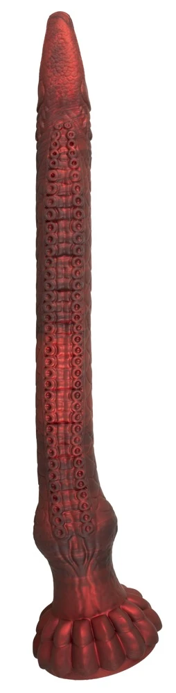 Beasty Cocks The Enormous Eel, Beasty Cocks Enormous Eel Dildo 65,5 cm mit Saugfuß Schlangenfisch-Design Metallic-Optik strukturierter XL Dildo für intensives Vergnügen