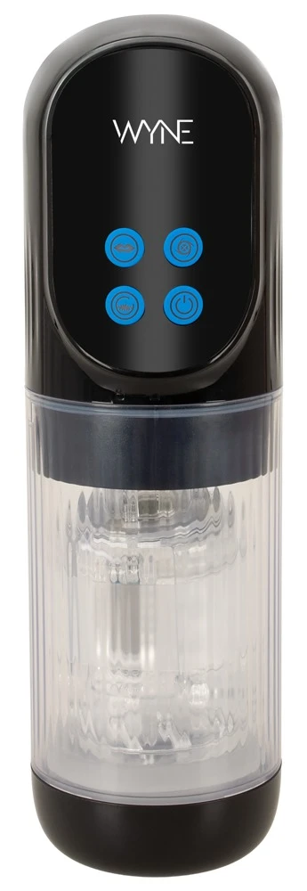 WYNE Masturbator 12, Masturbator mit 4 Funktionen, 3 Power-Motoren, Vibration, Saugen, Rotation & Stroking – sexy, wasserdicht & vielseitig – WYNE