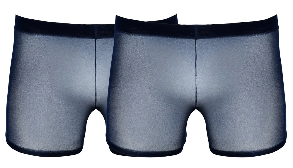 Zeigefreudige Transparent-Pants im 2er-Pack von Svenjoyment. In Mitternachtsblau und feiner, elastischer Strumpfqualität.