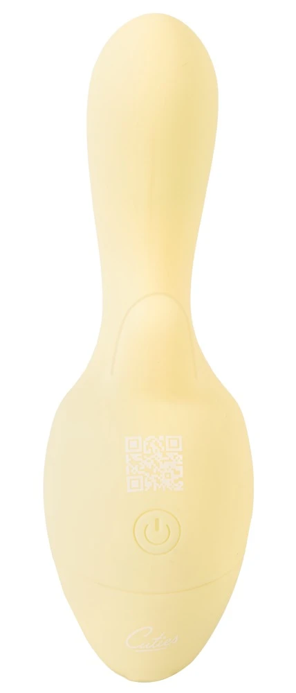 Cuties Mini Triple Vibr. Yello, Triple Mini Vibrator mit 10 Vibrationsmodi für Vagina, Klitoris & Anus, Soft Touch Silikon, vielseitige Reizwäsche-Extras Cuties