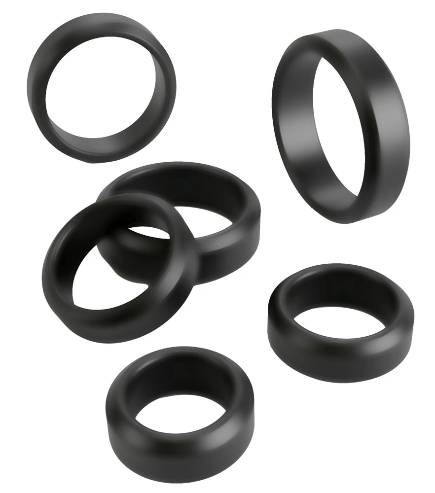 You2Toys Cock & Ball Stretching Kit mit 6 Silikonringen, dehnbar, anschmiegsam, einzeln oder kombiniert tragbar Cock&Ball Kit Strong&Stretchy