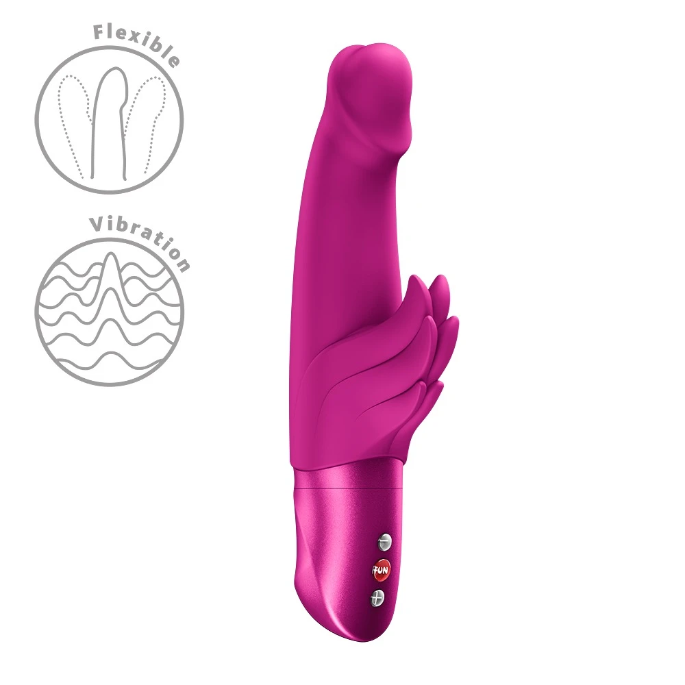 Wicked Angel Magenta, Rabbitvibrator mit Flügeln, starke Dual-Stimulation, 6 Modi, 4 Stufen, ergonomisch, einfache Bedienung